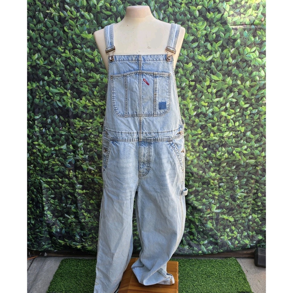 BDG Urban Outfitters Denim Overalls Mens 32 Light Wash Carpenter Baggy Jeans